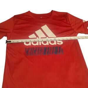 Adidas Youth Size L (14) MLS Chicago Fire Creator Red Short Sleeve Tee